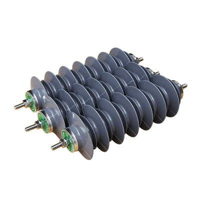 High Voltage Silicon Polymer Surge Protective Device 33kV Rubber Grounding Arrester Compound Arrester 10kA