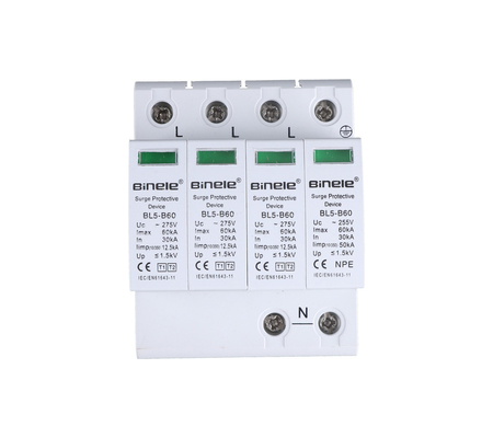 BL5-B60 3P+N SPD Voltage Protection 60KA Surge Protective Device Binele Lightning Arrester