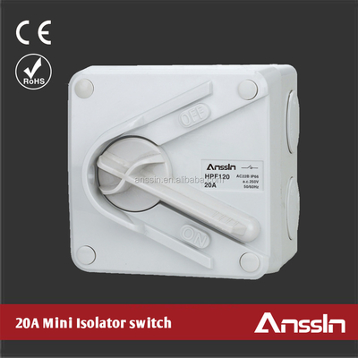 Free Sample IP66 Weatherproof Waterproof Industry Mini Isolator Switch